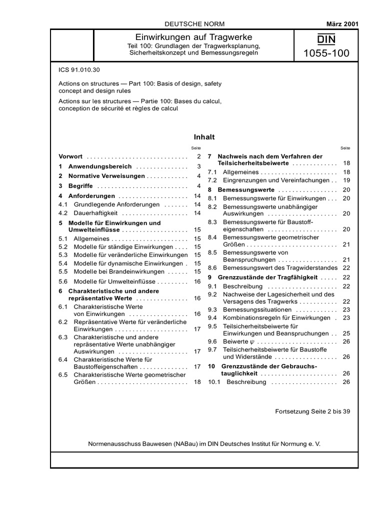 Din 1055-100-2001-03 | PDF