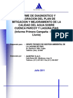 Informe de Diagnostico Calidad de Agua Sobre Cuenca Parcoy y Laguna de Pias PDF