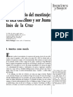 La Conciencia Del Mestizaje El Inca Garcilaso y Sor Juana Ins de La Cruz 0 PDF