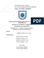 Practica #1: Desnaturalización y Precipitación de Proteínas