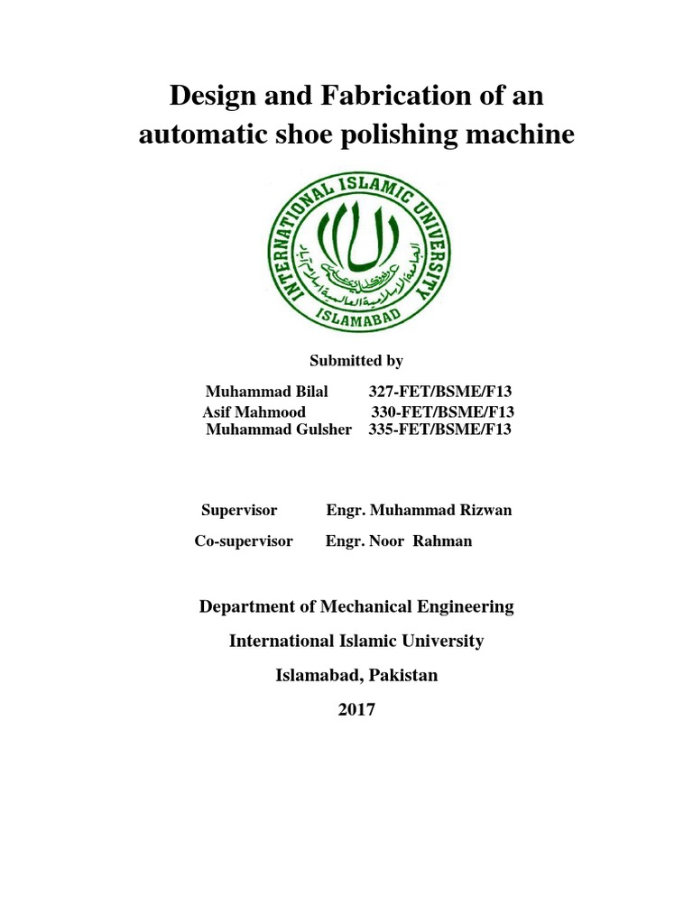 Automatic Shoe Polish Machine PDF Microcontroller Arduino
