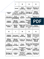 Job Bingo Cards PDF
