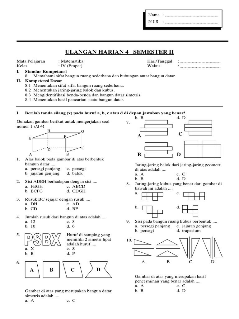 soalkunci.my.id: Soal Matematika Kelas 4 Tentang Pengukuran Sudut Pdf