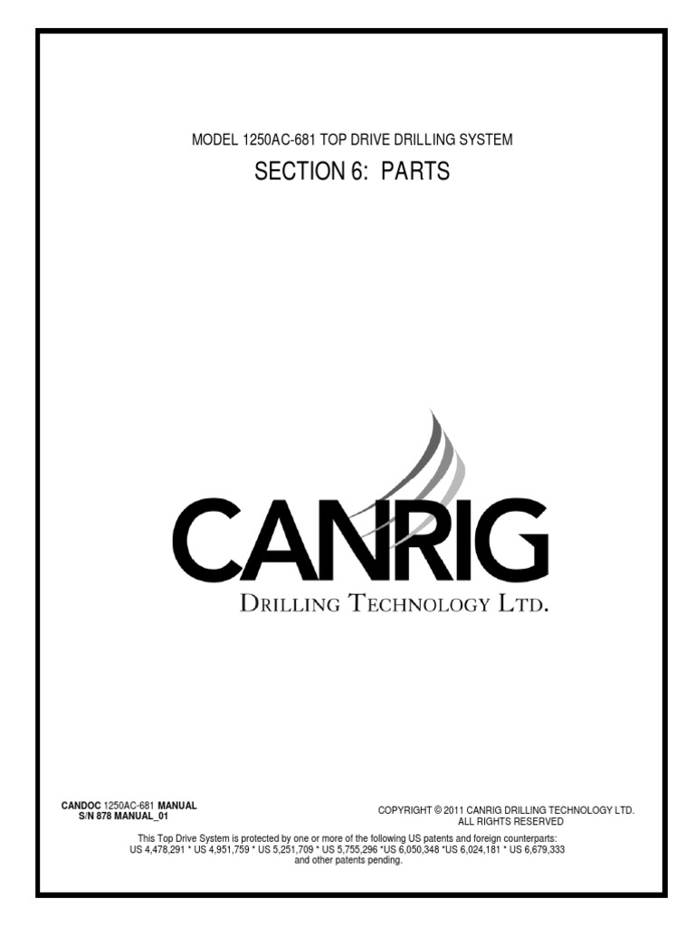 SEC6 Lista de Partes, Manual Canrig - Omron | Manufactured Goods |  Mechanical Engineering