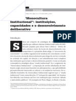 Instituições deliberativas e desenvolvimento