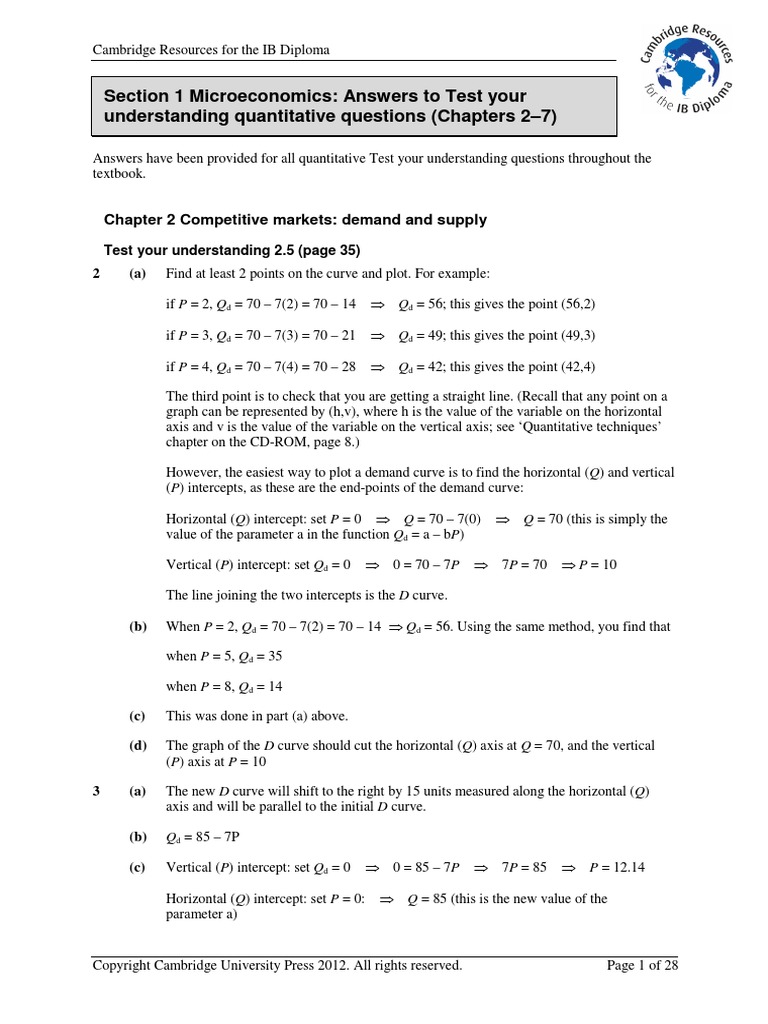 IB Economics: Demand and Supply Analysis | PDF | Economic Surplus ...