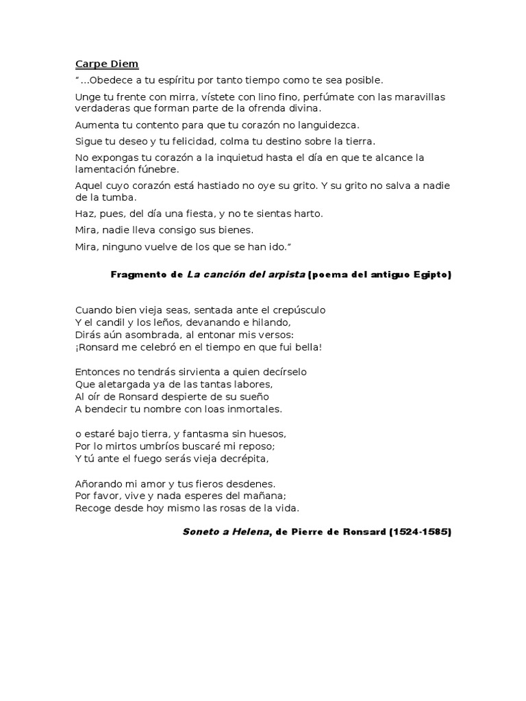 Carpe Diem: Vive el Presente | PDF | Religión y creencia