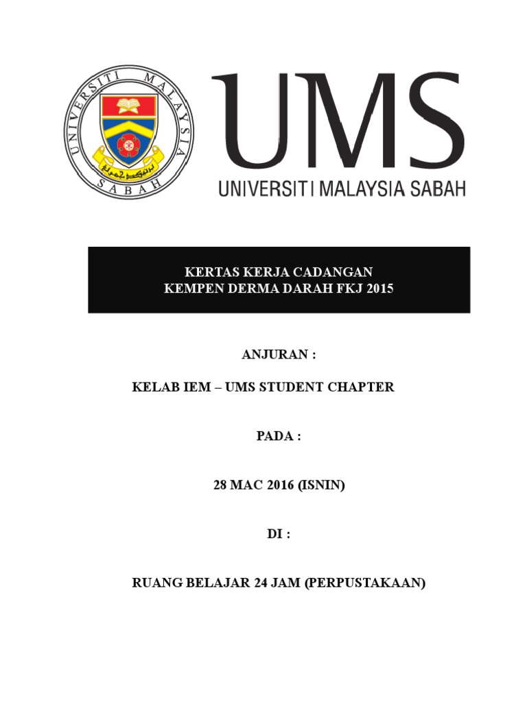 Kempen Derma Darah Fkj 2016 Proposal