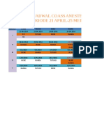 Jadwal Jaga Anestesi