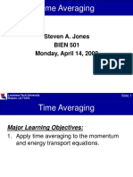 Lecture 21 On Time Averaging