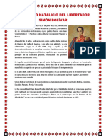 24 de Julio Natalicio Del Libertador Simón Bolívar