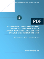 La Gestión Del Talento Humano en La Economía Del Conocimiento: Análisis Del Caso de Corea Del Sur y Ecuador en El Período 2001 - 2015.