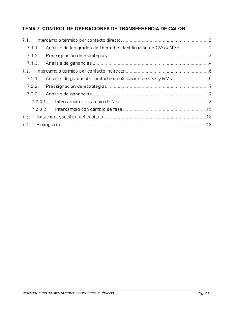 Control de Transferencia de Calor en Procesos | PDF | Temperatura | Calor