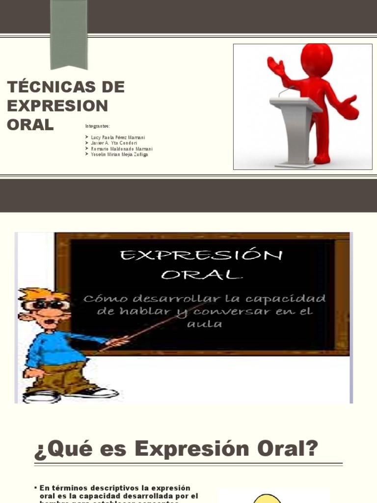 Técnicas de Expresión Oral y Muletillas | PDF | Comunicación | Science