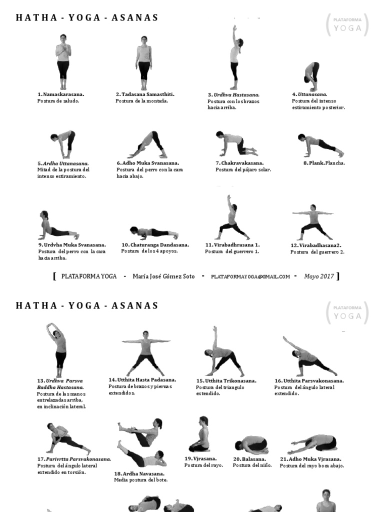 01 Hatha Yoga Asanas Y Vinyasas M J Gomez Pdf Hatha Yoga Oración