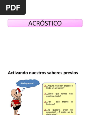 Acrostico Ppt Palabra Poesia