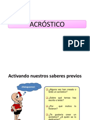 Acrostico Ppt Palabra Poesia