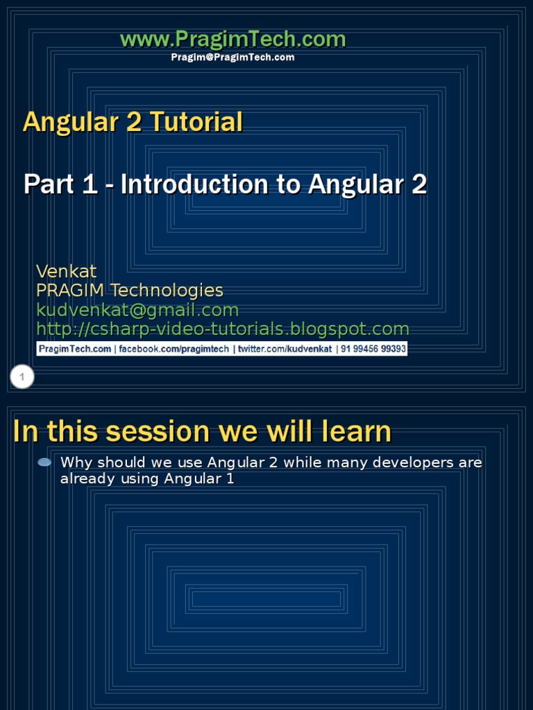 Introduction To Angular 2 | PDF | Java Script | Microsoft Visual Studio