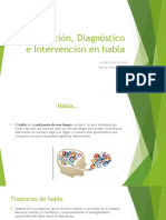Evaluación, Diagnóstico e Intervención en Habla 