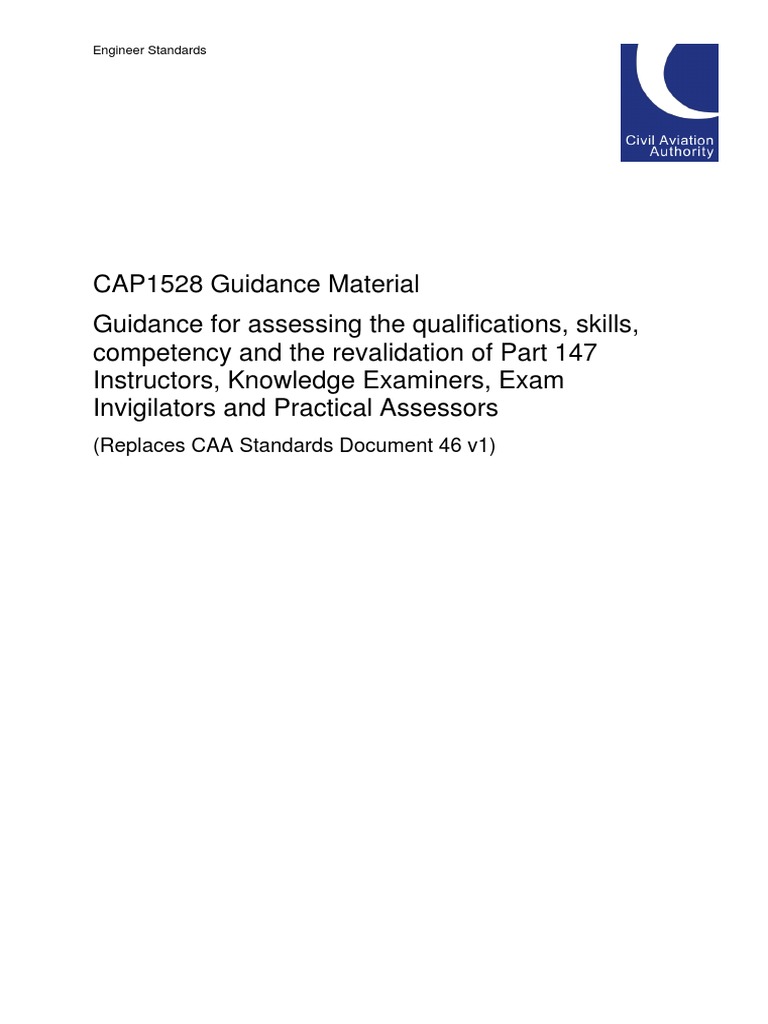 UK Part 147 Instructor Standards Guide | PDF | Flight Instructor | Test ...