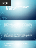 The Quantity Theory of Money