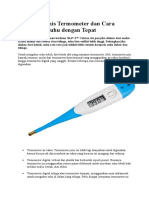 Berbagai Jenis Termometer Dan Cara Mengukur Suhu Dengan Tepat