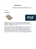 Experiment 1: Aim: - To Study The Basic Component of Electric Circuit. Theaory:-Breadboard