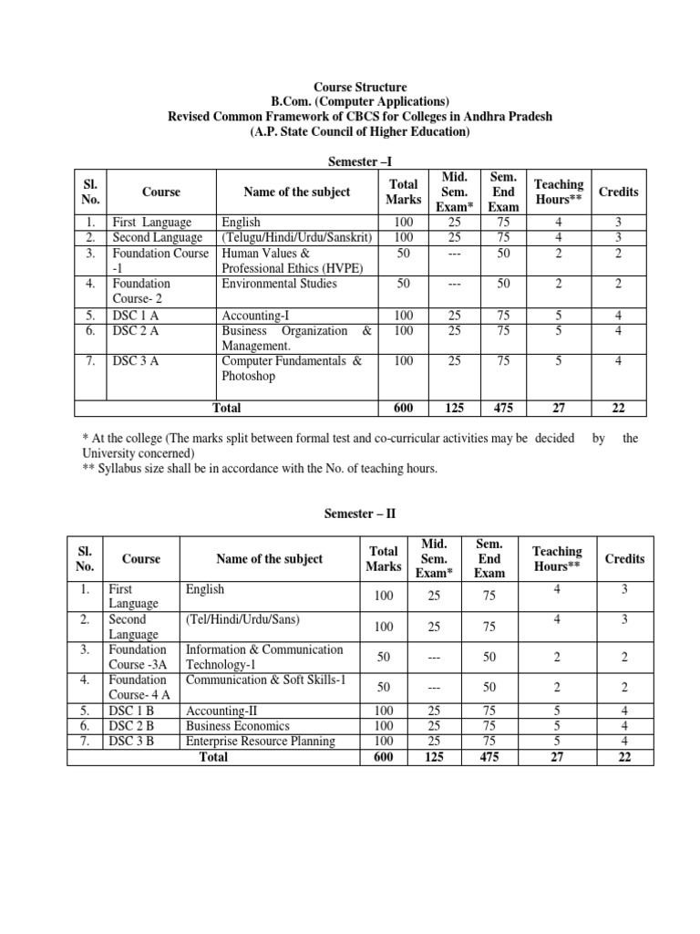 B.Com Computer Applications Syllabus | PDF | Enterprise Resource ...