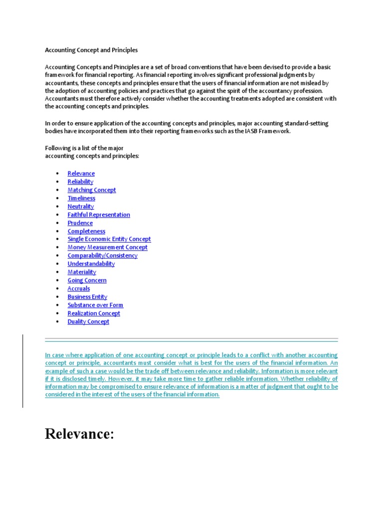Accounting Concept And Principles 1602 Docx Debits And Credits Goodwill Accounting