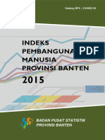 Indeks Pembangunan Manusia Provinsi Banten 2015