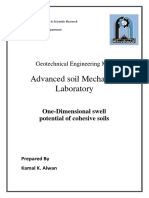 Advanced Soil Mechanics Laboratory: Geotechnical Engineering MSC