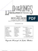 Sheet Music - The Lord of The Rings (Score For Concert Band)
