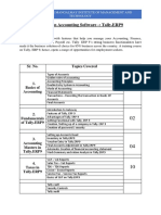 Course On Accounting Software - : Tally - ERP9 Course Outline:: Sr. No. Topics Covered Proposed Lectures