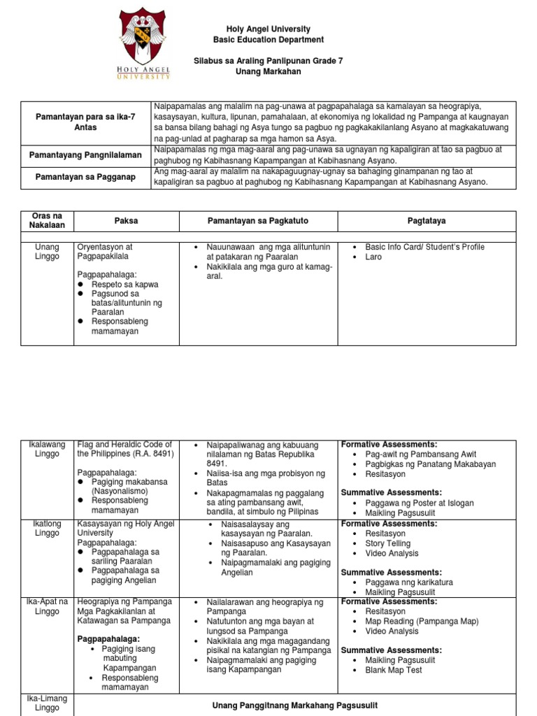 AP Grade 7 Syllabus | PDF