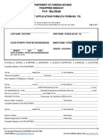 Philippine Passport Application Form