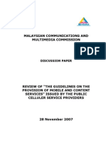 REVIEW OF “THE GUIDELINES ON THE PROVISION OF MOBILE AND CONTENT SERVICES” ISSUED BY THE PUBLIC CELLULER SERVICE PROVIDERS