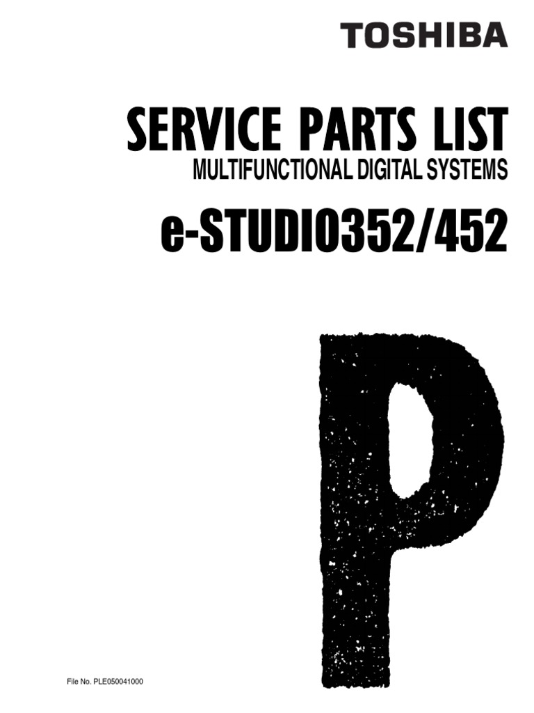 Toshiba E-Studio 352 - 452 Service Parts List PDF | PDF | Intellectual ...