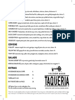 Yellow Door Taqueria Menu