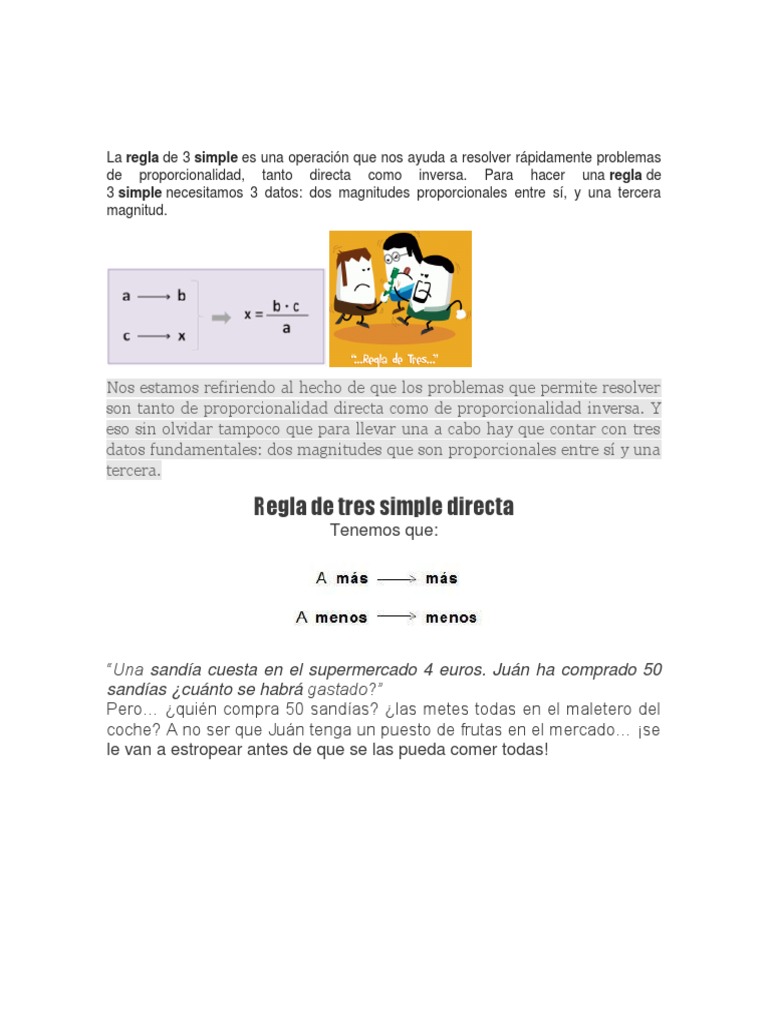 Regla de 3 Simple