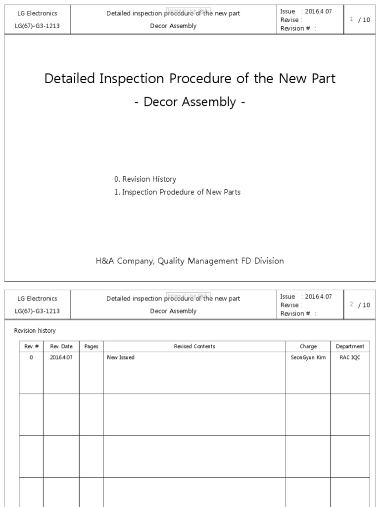 [IQC] LG(67)G31213_Decor Assembly_Detailed inspection procedure.pptx
