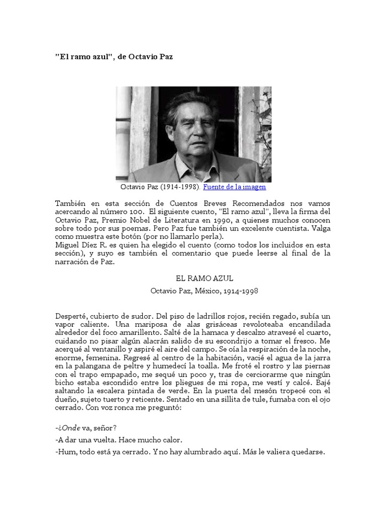 Cuentos Octavio Paz | PDF | México | Naturaleza