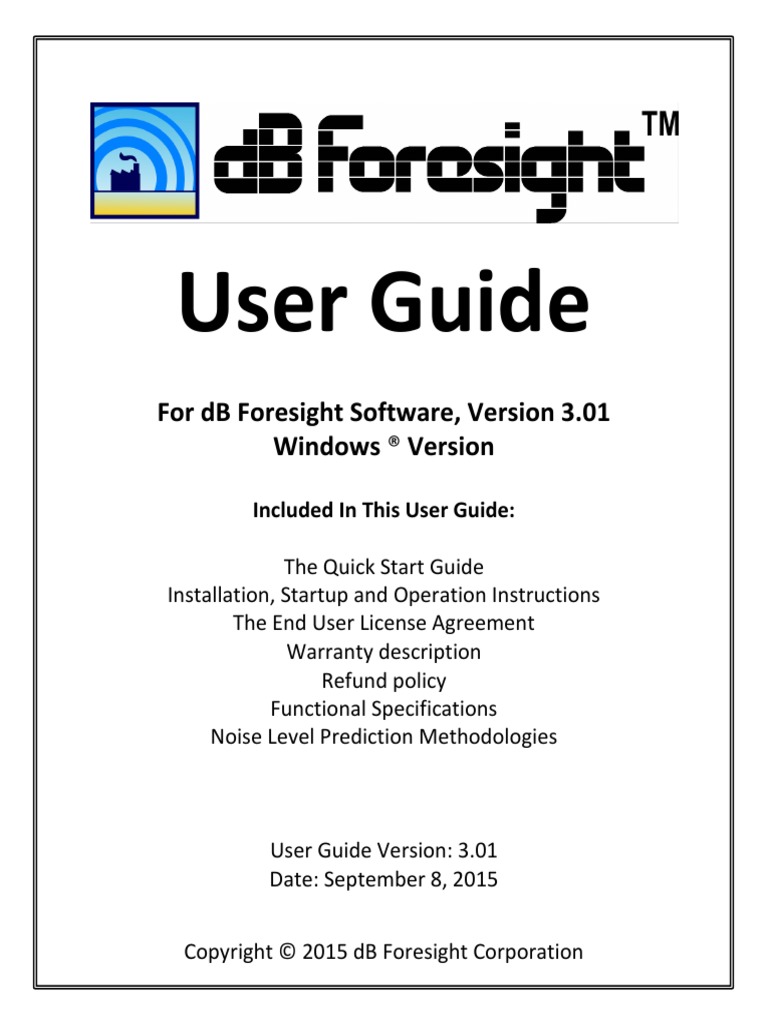 DB Foresight User Guide | PDF | License | File Format