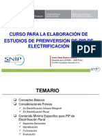 Curso para la elaboración de estudios de preinversión de PIP de electrificación rural
