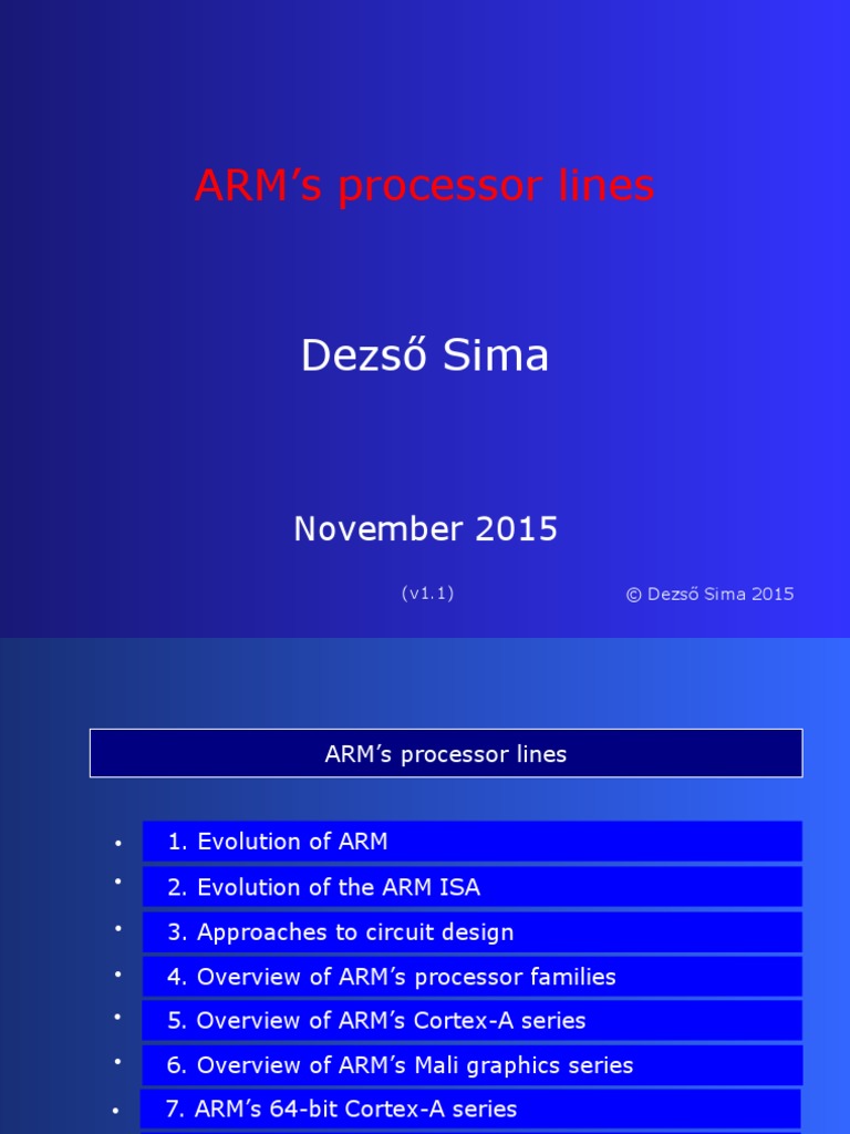 ARM Processors Lecture 20151105 PDF Arm Architecture Java