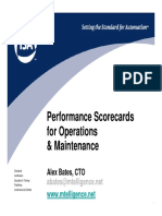 Performance Scorecards For Operations & Maintenance: Alex Bates, CTO