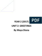 YEAR 2 (2017) Unit 2: Greetings by Maya Diana