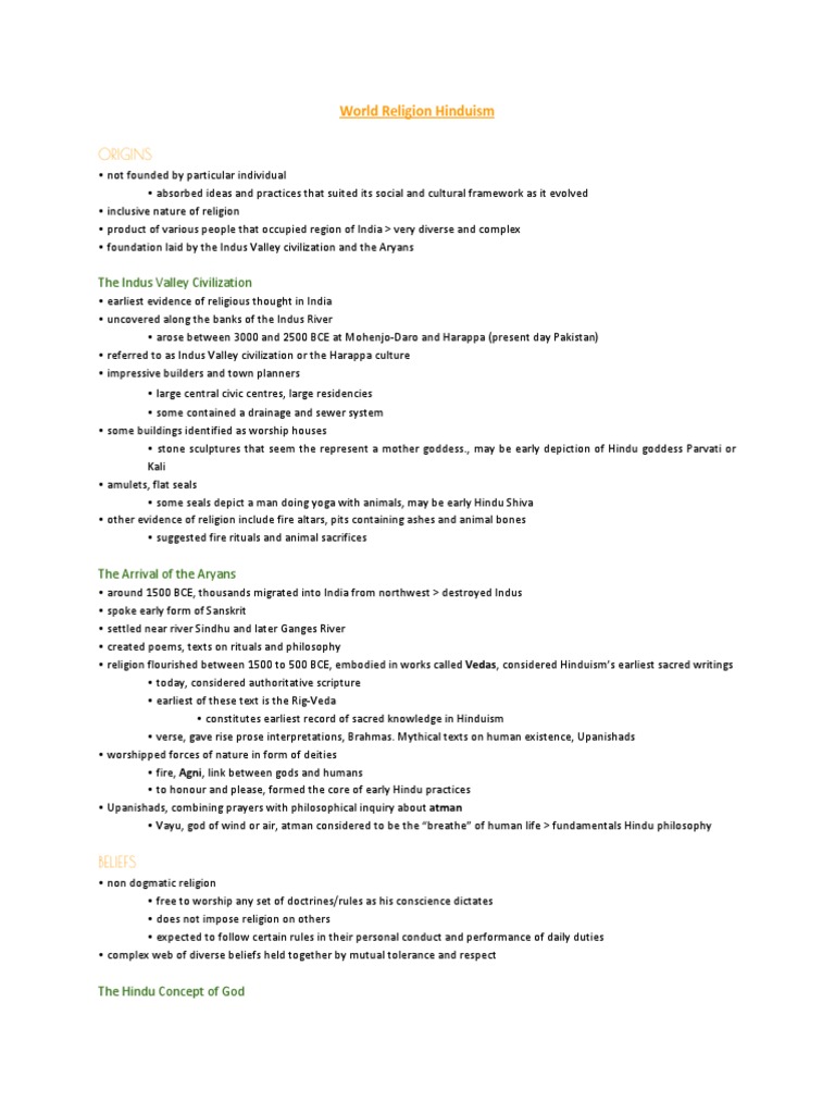 Understanding Hinduism's Core Beliefs | PDF | Brahman | Vedas