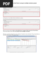 Critical Path by Total Float Is Wrong in Multiple Calendar Project