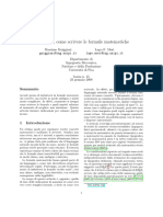 Consigli Su Come Scrivere Le Formule Matematiche - Guiggiani - 2008 PDF