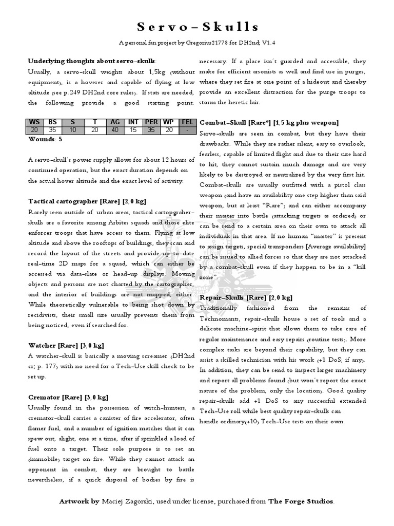 10 ServoSkulls V1.4 PDF Espionage Communications Protocols